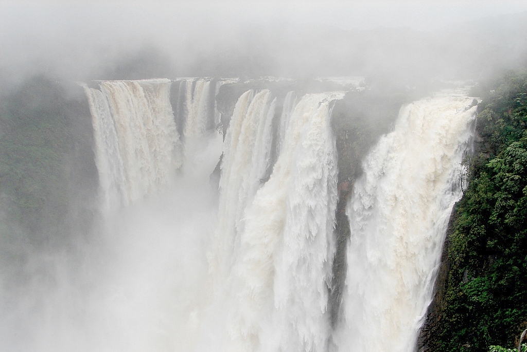 Jog Falls is the highest water fall in India. Here Sharavati river falls down from the height.